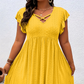 🌻60% OFF FLASH SALE! ✨Women's V-Neck Ruffle Trim Dress