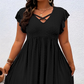 🌻60% OFF FLASH SALE! ✨Women's V-Neck Ruffle Trim Dress