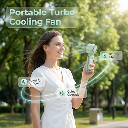 🥳HOT SALE 2026🥳💞50,000+ SOLD!👵❤️ 50% OFF! Foldable Turbo Handheld Fan with LED Display