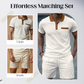 🥳2026 HOT SALE 💞Summer Casual Waffle Knit 2-Piece Set for Men