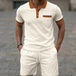 🥳2026 HOT SALE 💞Summer Casual Waffle Knit 2-Piece Set for Men