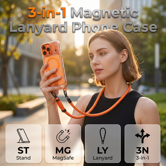 Multi-Functional Phone Case with Lanyard Set